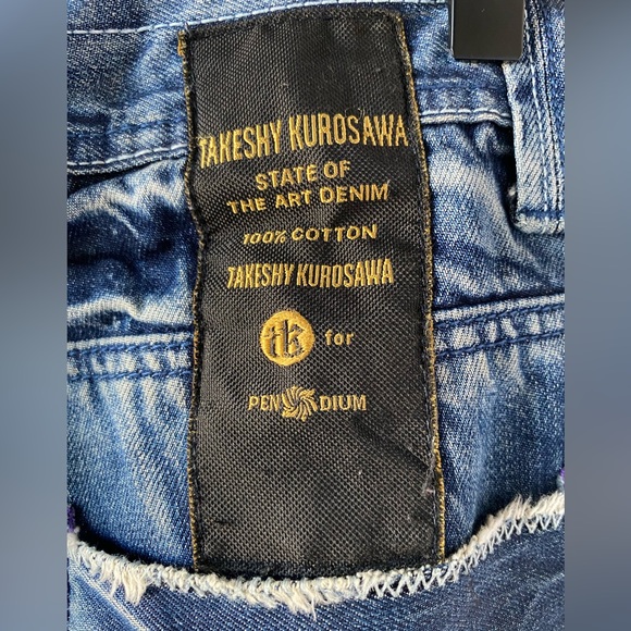Takeshy Kurosawa x Pendium Distressed Italian Denim Jeans Men’s 33 - Picture 9 of 12